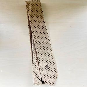 Yves Saint Laurent polka dot tie